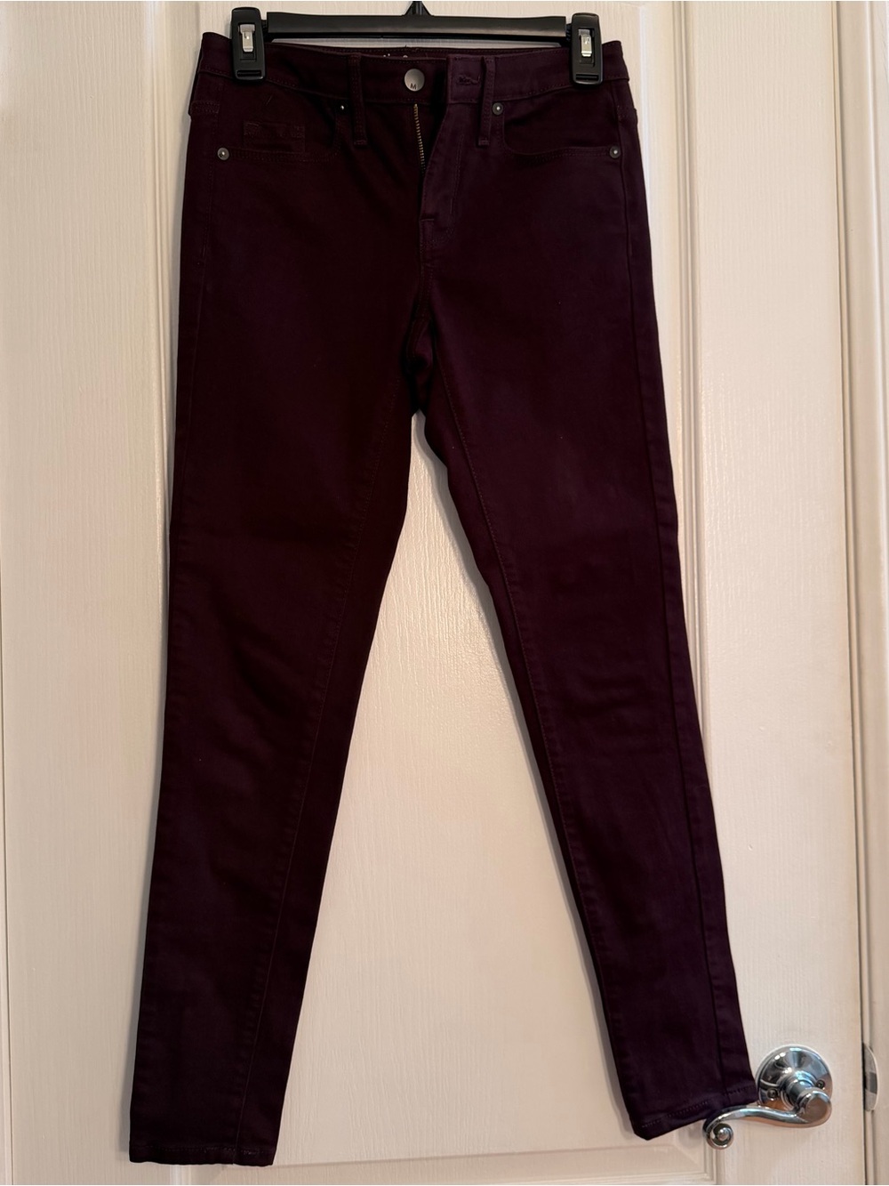 Mossimo Denim High-rise Skinny Jeans in Deep Plum - 00R / 24 waist